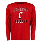 Cincinnati Bearcats Big x26 Tall Campus Icon Long Sleeve WEM T-Shirt - Red,baseball caps,new era cap wholesale,wholesale hats